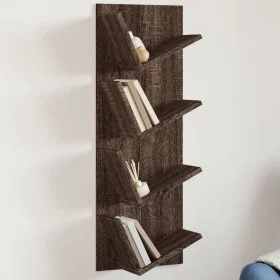 Estantería de pared 4 niveles marrón roble 33x16x90 cm by , Shelves and shelves - Ref: Foro24-840722, Price: 37,76 €, Discoun...