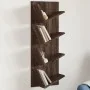 Estantería de pared 4 niveles marrón roble 33x16x90 cm de , Estantes y estanterías - Ref: Foro24-840722, Precio: 37,74 €, Des...