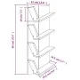 Estantería de pared 4 niveles marrón roble 33x16x90 cm de , Estantes y estanterías - Ref: Foro24-840722, Precio: 37,74 €, Des...