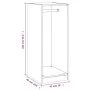 Armario de madera de ingeniería roble ahumado 48x41x102 cm de , Organizadores de vestidores y perchas de barra - Ref: Foro24-...