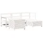 Juego de sofás de jardín 5 piezas madera maciza de pino blanco by , Garden sets - Ref: Foro24-3250493, Price: 385,78 €, Disco...