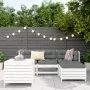Juego de sofás de jardín 5 piezas madera maciza de pino blanco by , Garden sets - Ref: Foro24-3250493, Price: 385,78 €, Disco...