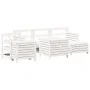 Juego de sofás de jardín 7 pzas madera maciza de pino blanco by , Garden sets - Ref: Foro24-3250509, Price: 581,31 €, Discoun...