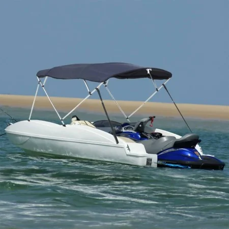 Toldo bimini 4 arcos con paredes laterales 243x(200-213)x137 cm de , Cubiertas para almacenamiento de barcas - Ref: Foro24-94...