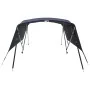 Toldo bimini 4 arcos con paredes laterales 243x(200-213)x137 cm de , Cubiertas para almacenamiento de barcas - Ref: Foro24-94...