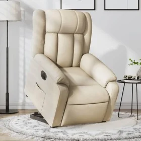 Sillón eléctrico reclinable elevable de tela color crema by , Armchairs - Ref: Foro24-3205349, Price: 358,31 €, Discount: %