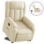 Sillón eléctrico reclinable elevable de tela color crema de , Sillones - Ref: Foro24-3205349, Precio: 358,31 €, Descuento: %