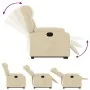 Sillón eléctrico reclinable elevable de tela color crema de , Sillones - Ref: Foro24-3205349, Precio: 358,31 €, Descuento: %