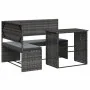 Sofá de jardín en forma de L con mesa y cojines ratán PE gris by , Garden sets - Ref: Foro24-362348, Price: 229,19 €, Discoun...