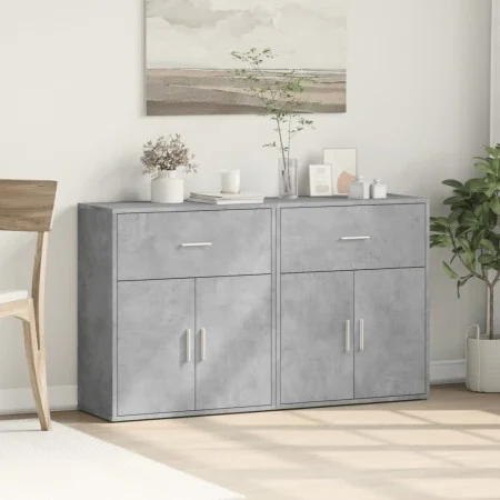 Aparador de madera ingeniería 2 uds gris hormigón 60x31x70 cm von , Sideboards - Ref: Foro24-3276549, Preis: 134,35 €, Rabatt: %