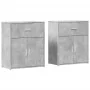 Aparador de madera ingeniería 2 uds gris hormigón 60x31x70 cm von , Sideboards - Ref: Foro24-3276549, Preis: 134,35 €, Rabatt: %