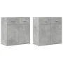 Aparadores 2 uds madera de ingeniería gris hormigón 79x38x80 cm de , Aparadores - Ref: Foro24-3276619, Precio: 195,94 €, Desc...