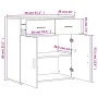 Aparadores 2 uds madera de ingeniería gris hormigón 79x38x80 cm de , Aparadores - Ref: Foro24-3276619, Precio: 195,94 €, Desc...