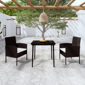 Juego de comedor para jardín 3 piezas negro by , Garden sets - Ref: Foro24-3099619, Price: 207,72 €, Discount: %