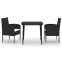 Juego de comedor para jardín 3 piezas negro von , Gartensets - Ref: Foro24-3099619, Preis: 207,45 €, Rabatt: %