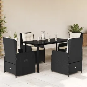 Set de muebles jardín 5 pzas con cojines ratán sintético negro by , Garden sets - Ref: Foro24-3262835, Price: 550,80 €, Disco...