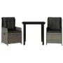 Set comedor de jardín 3 piezas con cojines ratán sintético gris by , Garden sets - Ref: Foro24-3262861, Price: 362,98 €, Disc...