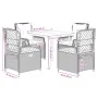 Set comedor de jardín 5 piezas y cojines ratán sintético marrón von , Gartensets - Ref: Foro24-3262972, Preis: 478,16 €, Raba...
