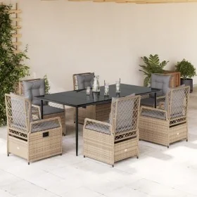 Set comedor de jardín 7 pzas con cojines ratán sintético beige von , Gartensets - Ref: Foro24-3263004, Preis: 832,75 €, Rabat...