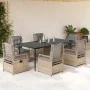 Set comedor de jardín 7 pzas con cojines ratán sintético beige by , Garden sets - Ref: Foro24-3263004, Price: 832,75 €, Disco...