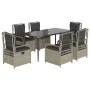 Set comedor jardín 7 pzas y cojines ratán sintético gris claro by , Garden sets - Ref: Foro24-3263031, Price: 681,79 €, Disco...