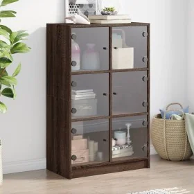Aparador alto con puertas madera roble marrón 68x37x109 cm von , Sideboards - Ref: Foro24-3295856, Preis: 120,20 €, Rabatt: %