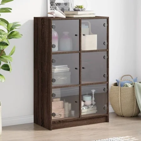 Aparador alto con puertas madera roble marrón 68x37x109 cm von , Sideboards - Ref: Foro24-3295856, Preis: 120,20 €, Rabatt: %
