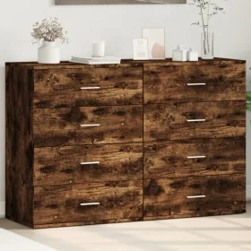 Aparadores 2 uds madera de ingeniería roble ahumado 60x39x80 cm by , Sideboards - Ref: Foro24-3276627, Price: 195,80 €, Disco...