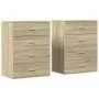 Aparadores 2 uds madera de ingeniería roble Sonoma 60x39x80 cm de , Aparadores - Ref: Foro24-3276625, Precio: 200,15 €, Descu...