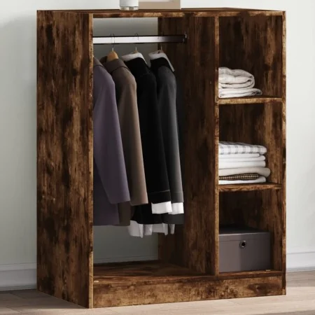 Armario de madera de ingeniería roble ahumado 77x48x102 cm by , Dresser Organizers and Bar Hangers - Ref: Foro24-840811, Pric...