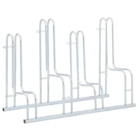 Soporte para 4 bicicletas suelo independiente acero galvanizado by , Bases and supports for storing bicycles - Ref: Foro24-40...