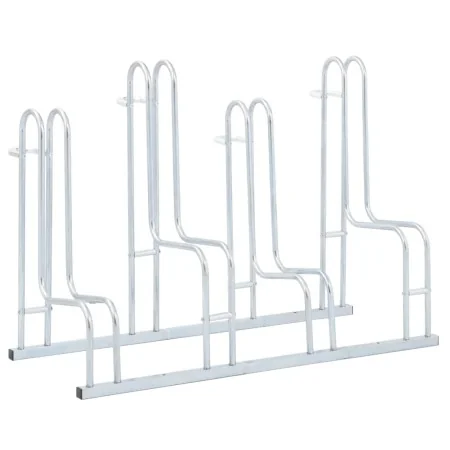 Soporte para 4 bicicletas suelo independiente acero galvanizado by , Bases and supports for storing bicycles - Ref: Foro24-40...