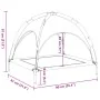 Cama para perros con dosel antracita tela oxford y acero de , Camas para perros - Ref: Foro24-172598, Precio: 36,84 €, Descue...