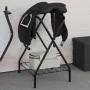 Freestanding folding mount holder black iron by , Saddle Accessories - Ref: Foro24-172440, Price: 71,41 €, Discount: %