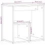 Mesa auxiliar de madera contrachapada gris hormigón 50x30x50 cm de , Mesas auxiliares - Ref: Foro24-840561, Precio: 36,59 €, ...