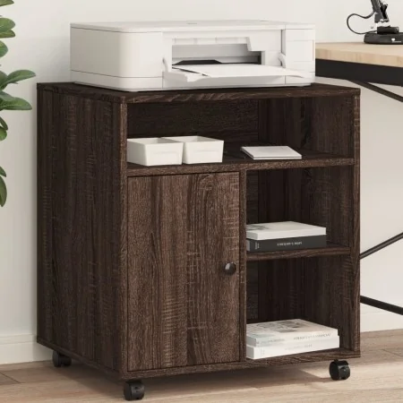 Soporte para impresora con ruedas marrón roble 60x50x67 cm von , Drucker unterstützt - Ref: Foro24-840631, Preis: 92,15 €, Ra...