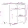 Soporte para impresora con ruedas marrón roble 60x50x67 cm von , Drucker unterstützt - Ref: Foro24-840631, Preis: 92,15 €, Ra...