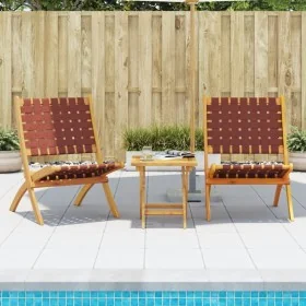 Sillas de jardín plegables con mesa 2 uds madera maciza roja von , Gartenstühle - Ref: Foro24-3214220, Preis: 139,86 €, Rabat...