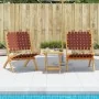 Sillas de jardín plegables con mesa 2 uds madera maciza roja de , Sillas de jardín - Ref: Foro24-3214220, Precio: 139,86 €, D...