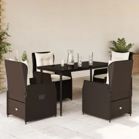 Set comedor de jardín 5 piezas y cojines ratán sintético marrón von , Gartensets - Ref: Foro24-3262842, Preis: 567,88 €, Raba...