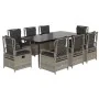 Set comedor de jardín 9 pzas cojines ratán sintético gris claro de , Conjuntos de jardín - Ref: Foro24-3263033, Precio: 1,00 ...
