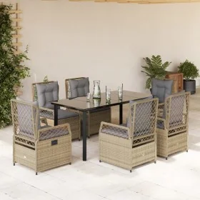 Set comedor de jardín 7 pzas con cojines ratán sintético beige von , Gartensets - Ref: Foro24-3263010, Preis: 727,95 €, Rabat...