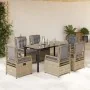 Set comedor de jardín 7 pzas con cojines ratán sintético beige by , Garden sets - Ref: Foro24-3263010, Price: 727,95 €, Disco...