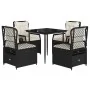 Set de muebles jardín 5 pzas con cojines ratán sintético negro by , Garden sets - Ref: Foro24-3262958, Price: 467,30 €, Disco...