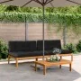 Sofás centrales de palets jardín y cojines 2 uds madera acacia by , Outdoor sofas - Ref: Foro24-3209484, Price: 385,02 €, Dis...