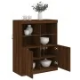 Aparador con luces LED roble marrón 81x37x100 cm by , Sideboards - Ref: Foro24-836678, Price: 115,93 €, Discount: %