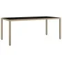 Set comedor de jardín 7 pzas con cojines ratán sintético beige by , Garden sets - Ref: Foro24-3276805, Price: 851,31 €, Disco...