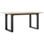 Mesa de centro marco O madera maciza pino y acero 90x40x35 cm de , Mesas de cocina y de comedor - Ref: Foro24-3282664, Precio...