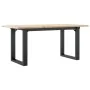 Mesa de centro marco O madera maciza pino y acero 90x40x35 cm de , Mesas de cocina y de comedor - Ref: Foro24-3282664, Precio...