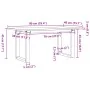 Mesa de centro marco O madera maciza pino y acero 90x40x35 cm de , Mesas de cocina y de comedor - Ref: Foro24-3282664, Precio...